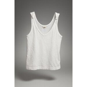 Madewell Knotted-Strap Tank Women's Size Small Eyelet White Summer Vacay Resort